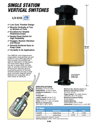 Thumbnail of document Data Sheet - LV-510 Vertical Mount Compact Single Station Level Switch